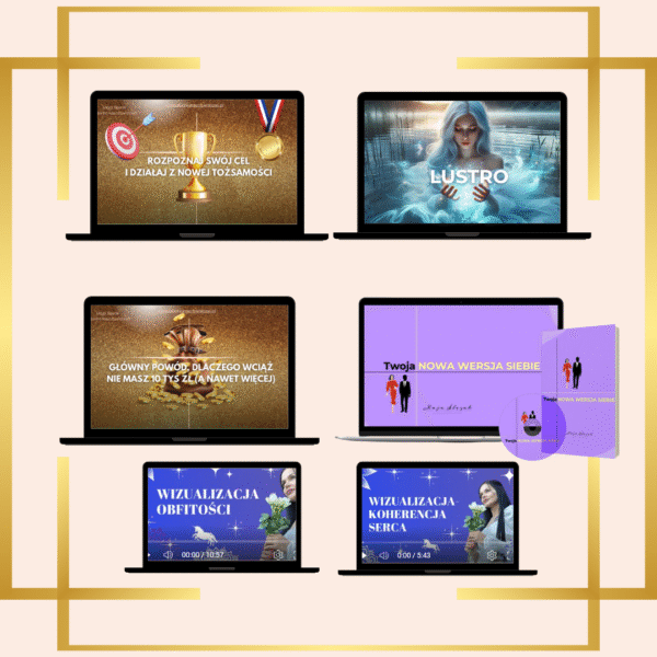 Pakiet 4 kursów: Rozpoznaj swój Cel i działaj z Nowej Tożsamości, Główny powód dlaczego wciąż nie masz 10 000 zł (a nawet więcej), Nowa Wersja Ciebie, Lustro